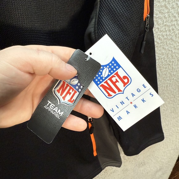 Cincinnati Bengals Sweatshirt Adult Large Black Heavyweight 1/4 Zip Pullover NEW - Picture 10 of 12